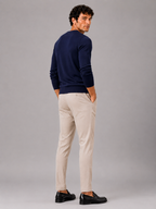 Men's V-neck sweater – Navy back view – Edward & Lawsen