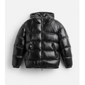Men's hooded puffer jacket – Black – Edward Lawson