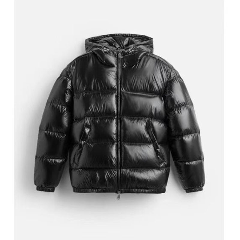 Men's hooded puffer jacket – Black – Edward Lawson