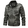 Men's utility leather jacket – black – Edward Lawson
