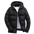 Men's insulated hooded puffer jacket – black – Edward Lawson