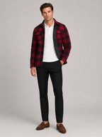 Men's quilted jacket – Red full view – Edward & Lawsen