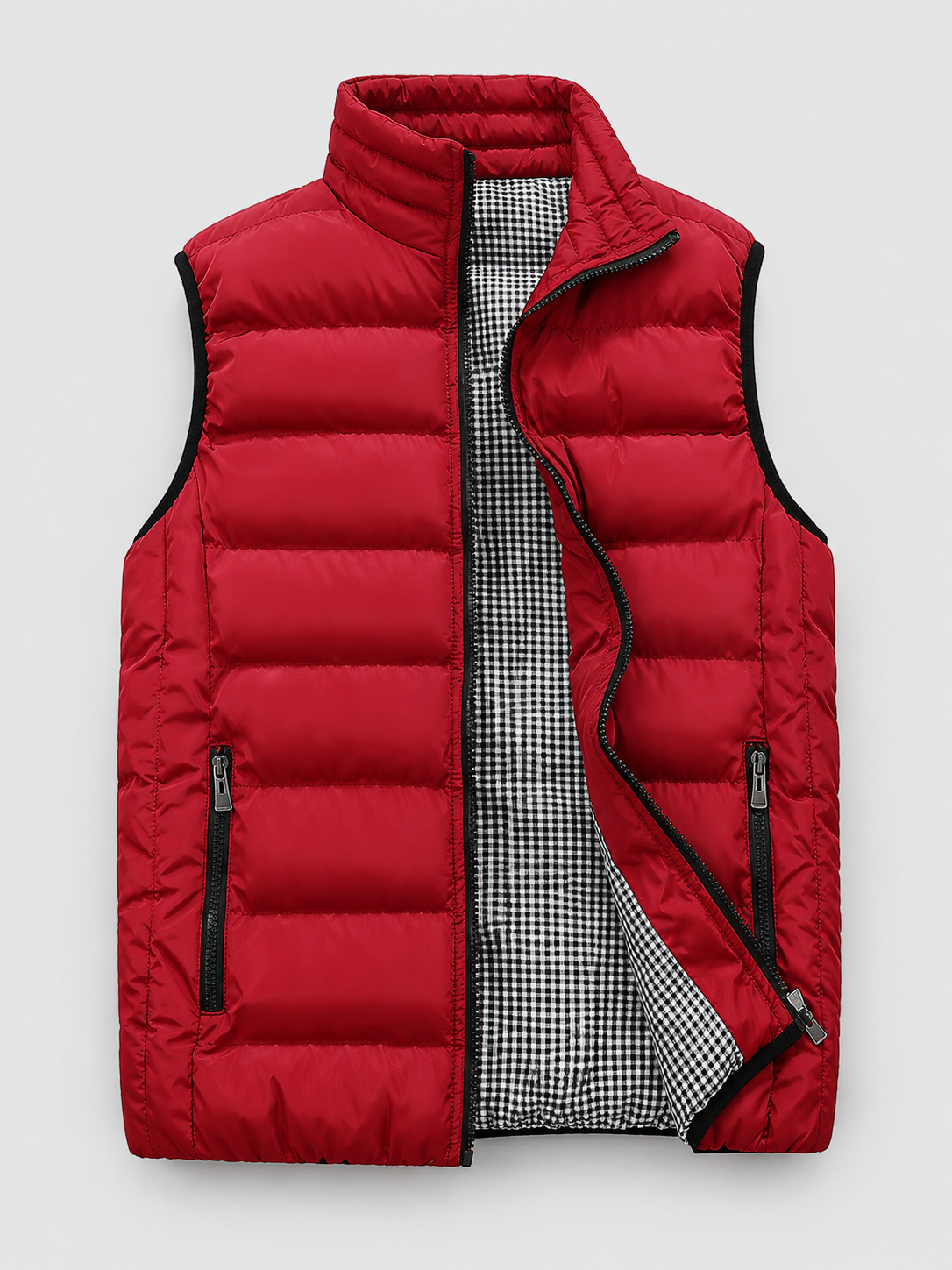 Men's puffer vest – Red product view – Edward & Lawsen
