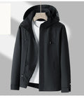 Men's hooded outdoor jacket – black – Edward Lawson