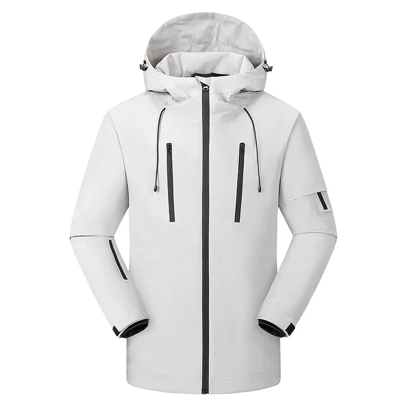 Men's USB heated winter jacket – Light Grey – Edward Lawson
