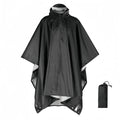 Men's waterproof hooded rain poncho – black – Edward Lawson