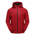 Men's lightweight hooded softshell jacket – Red – Edward Lawson