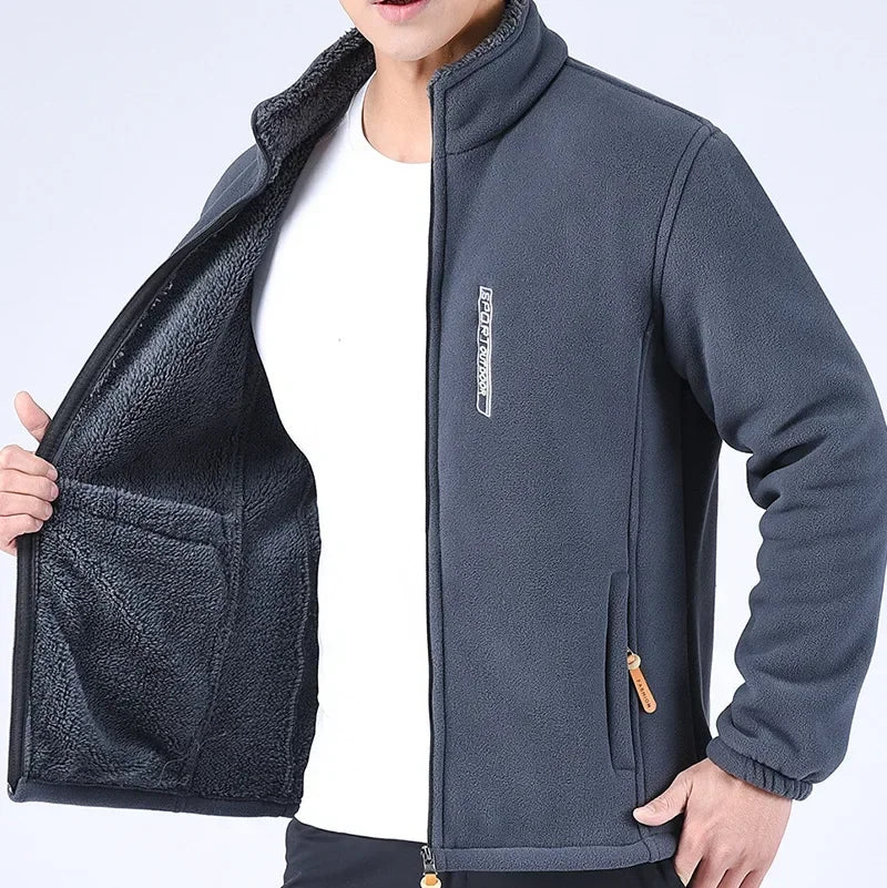 Men's polar fleece jacket – Grey – Edward Lawson