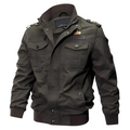 Men's military-inspired field bomber jacket – army green – Edward Lawson