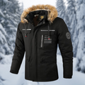 Men's faux-fur hooded winter parka – Black – Edward Lawson
