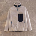 Unisex sherpa fleece jacket – beige – Edward Lawson