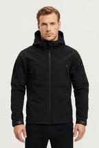 Men's functional hooded zip jacket – Black – Edward Lawson