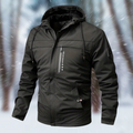 Men's water-resistant hooded winter jacket – black – Edward Lawson