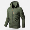 Men's hooded loose-fit casual jacket – Army Green – Edward Lawson