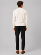 Men's crewneck sweater – White back view – Edward & Lawsen