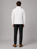 Men's puffer jacket – White back view – Edward & Lawsen