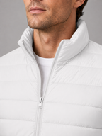 Men's puffer jacket – White detail view – Edward & Lawsen