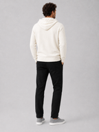 Men's wool hoodie sweater – White back view – Edward & Lawsen