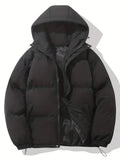 Men's quilted hooded jacket – black – Edward Lawson