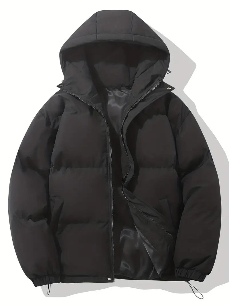 Men's quilted hooded jacket – black – Edward Lawson