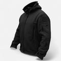Men's hooded softshell utility jacket – black – Edward Lawson