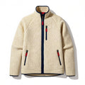 Men's Sherpa fleece jacket with stand collar – apricot – Edward Lawson