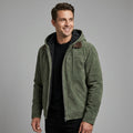 Men's hooded suede-style jacket – army green – Edward Lawson