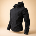 Men's hooded utility zip jacket – black – Edward Lawson