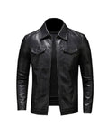 Men's vegan leather jacket – black – Edward Lawson