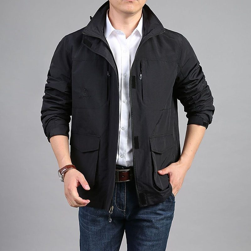Men's utility field jacket – black – Edward Lawson