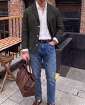 Men's lightweight linen blazer – black – Edward Lawson