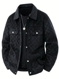 Men's printed utility jacket – black – Edward Lawson
