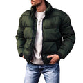 Men's insulated puffer winter jacket – army green – Edward Lawson