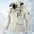 Men's waterproof hooded winter parka – White – Edward Lawson