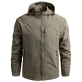 Men's waterproof breathable cargo jacket – Brown – Edward Lawson