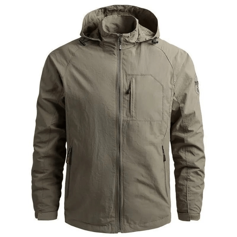 Men's waterproof breathable cargo jacket – Brown – Edward Lawson