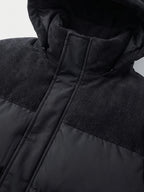 Men's padded puffer jacket – Black detail view – Edward & Lawsen