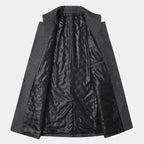 Men's tweed-blend formal coat – dark grey styled – Edward Lawson