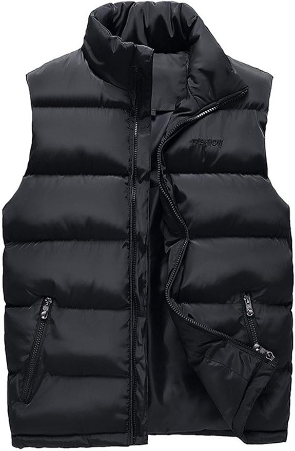 Men's quilted padded gilet vest – black – Edward Lawson