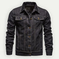 Men's classic denim trucker jacket – black – Edward Lawson