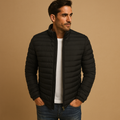 Men's lightweight quilted jacket – black – Edward Lawson