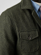 Men's tweed wool blend blazer – Green detail view – Edward & Lawsen