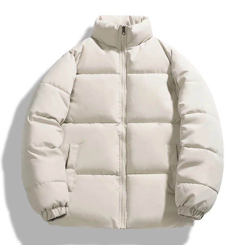 Men's warm puffer jacket – beige – Edward Lawson